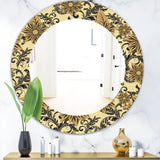 Floral' Mid-Century Mirror - Oval or Round Wall Mirror