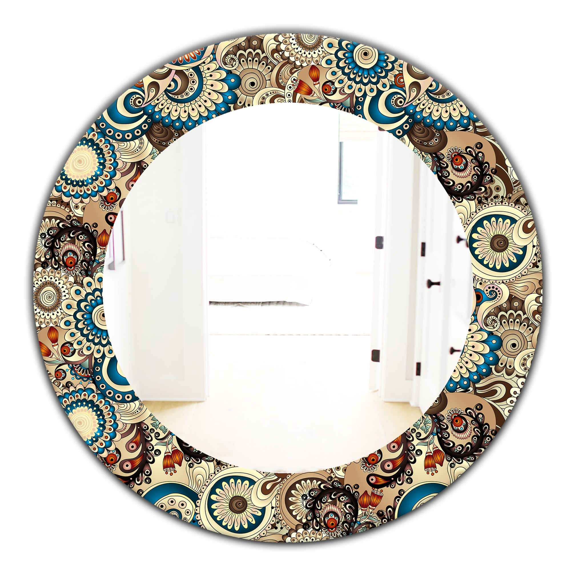 Paisley 10' Mid-Century Mirror - Oval or Round Wall Mirror