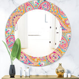 Feathers 18' Bohemian and Eclectic Mirror - Oval or Round Wall Mirror