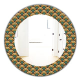 Art Deco Pattern' Bohemian & Eclectic Mirror - Oval or Round Wall Mirror