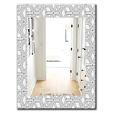 Black & White 2' Mid-Century Modern Mirror - Oval or Round Wall Mirror
