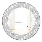 Black & White 2' Mid-Century Modern Mirror - Oval or Round Wall Mirror
