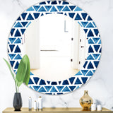 Triangular Colourfields 9' Modern Mirror - Oval or Round Wall Mirror