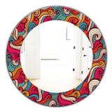 Color Waves Pattern' Traditional Mirror - Oval or Round Wall Mirror