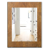 Wood II' Mid-Century Mirror - Oval or Round Wall Mirror