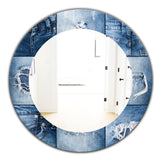 Blue Jeans' Modern Mirror - Oval or Round Wall Mirror