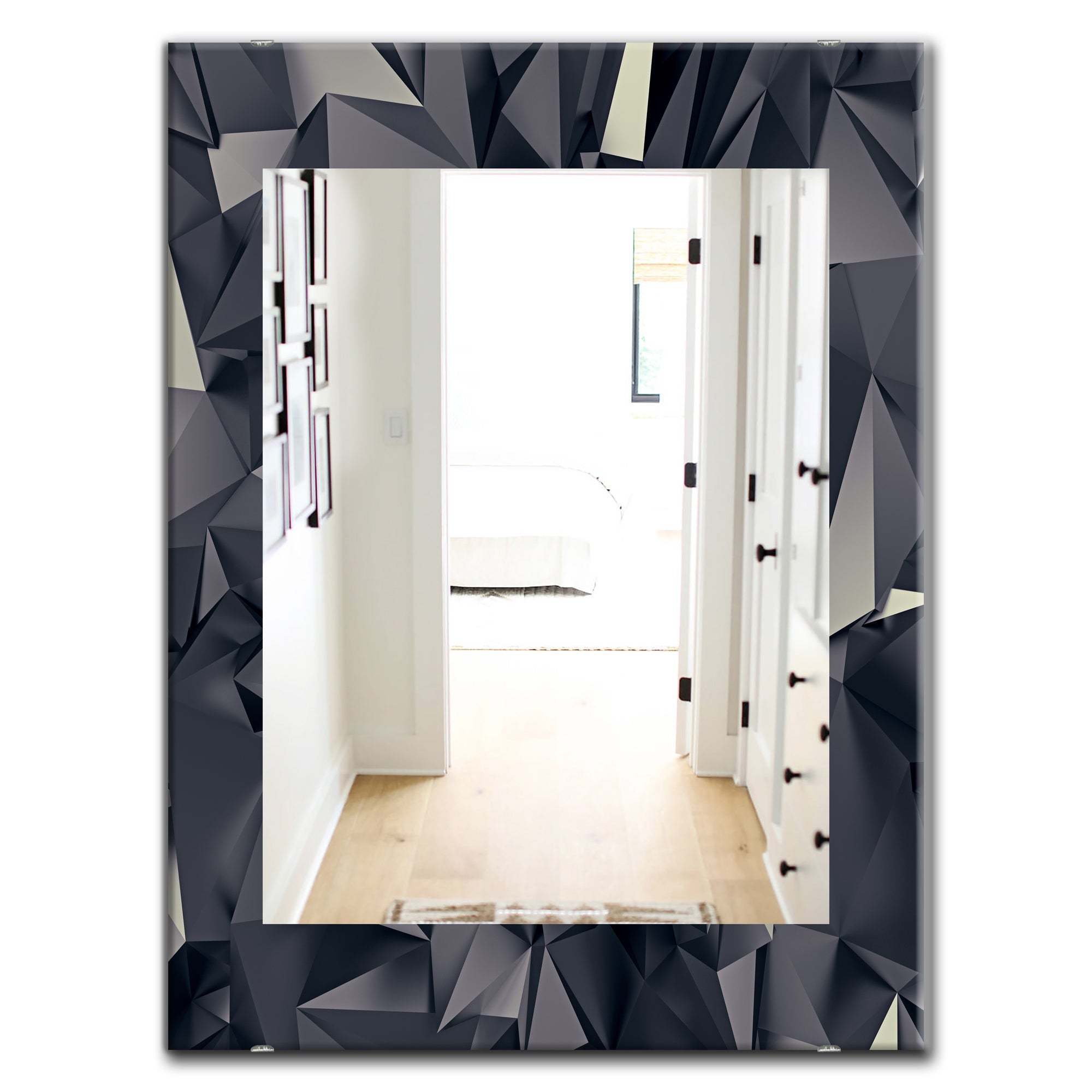 Shades Of Black' Modern Mirror - Oval or Round Wall Mirror