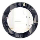 Shades Of Black' Modern Mirror - Oval or Round Wall Mirror