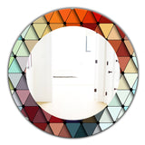 Triangular Colourfields 23' Modern Mirror - Contemporary Oval or Round Bathroom Mirror