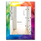 Triangular Colourfields 25' Modern Mirror - Oval or Round Wall Mirror
