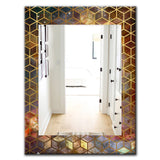 Capital Gold Honeycomb 9' Modern Mirror - Contemporary Oval or Round Bathroom Mirror