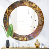Capital Gold Honeycomb 9' Modern Mirror - Contemporary Oval or Round Bathroom Mirror