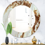 Natural Onyx Texture' Mid-Century Mirror - Oval or Round Wall Mirror