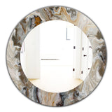 Onyx Detail Composition' Mid-Century Mirror - Oval or Round Wall Mirror