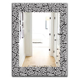 Black & White 3' Modern Mirror - Contemporary Oval or Round Wall Mirror
