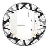 Black & White 4' Mid-Century Modern Mirror - Oval or Round Wall Mirror