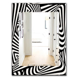 Black & White 5' Modern Mirror - Contemporary Oval or Round Wall Mirror