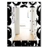 Black & White 7' Modern Mirror - Contemporary Oval or Round Wall Mirror