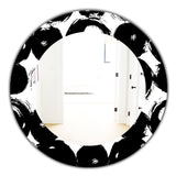 Black & White 7' Modern Mirror - Contemporary Oval or Round Wall Mirror