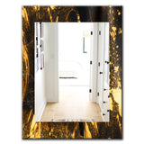 Marbled Yellow 9' Glam Wall Mirror - Oval or Round Wall Mirror