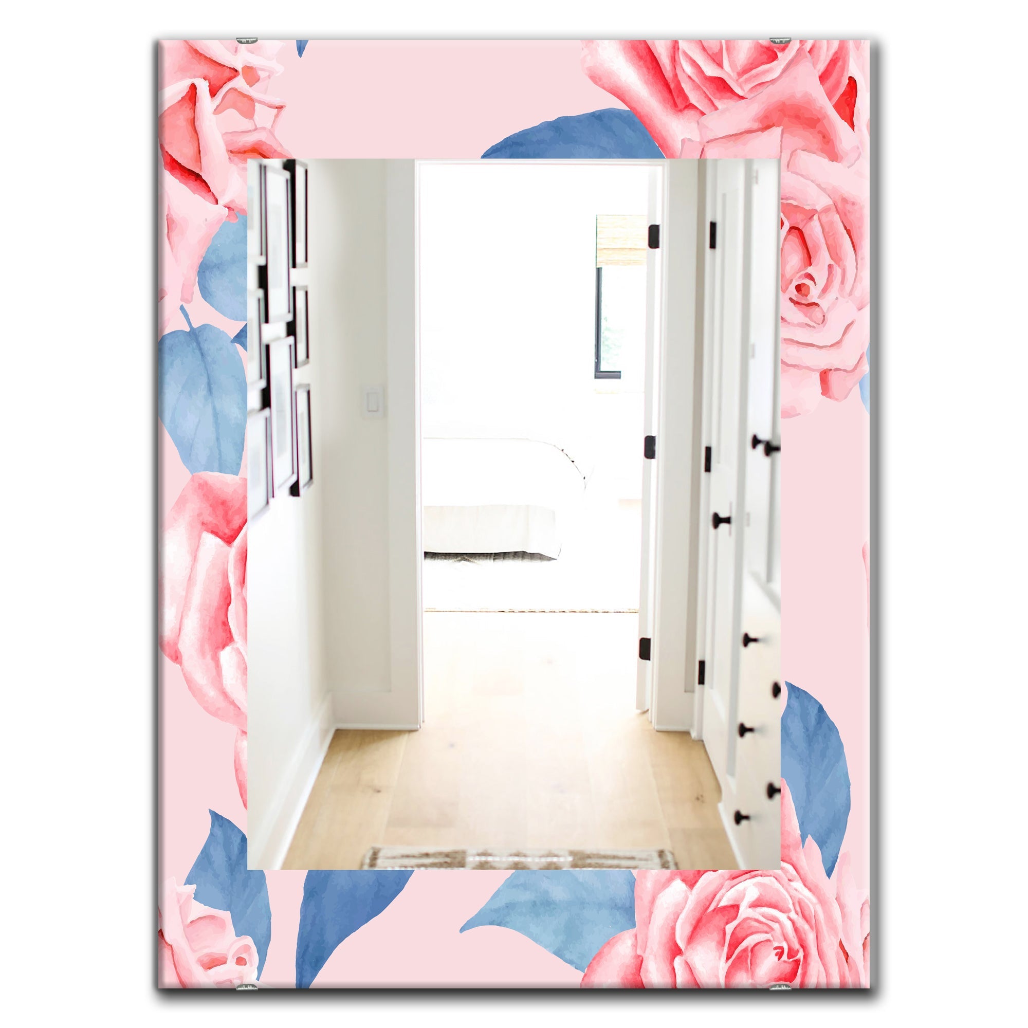 Pink Blossom 59' Traditional Mirror - Oval or Round Wall Mirror