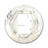 Marbled Diamond 1' Mid-Century Mirror - Oval or Round Vanity Mirror
