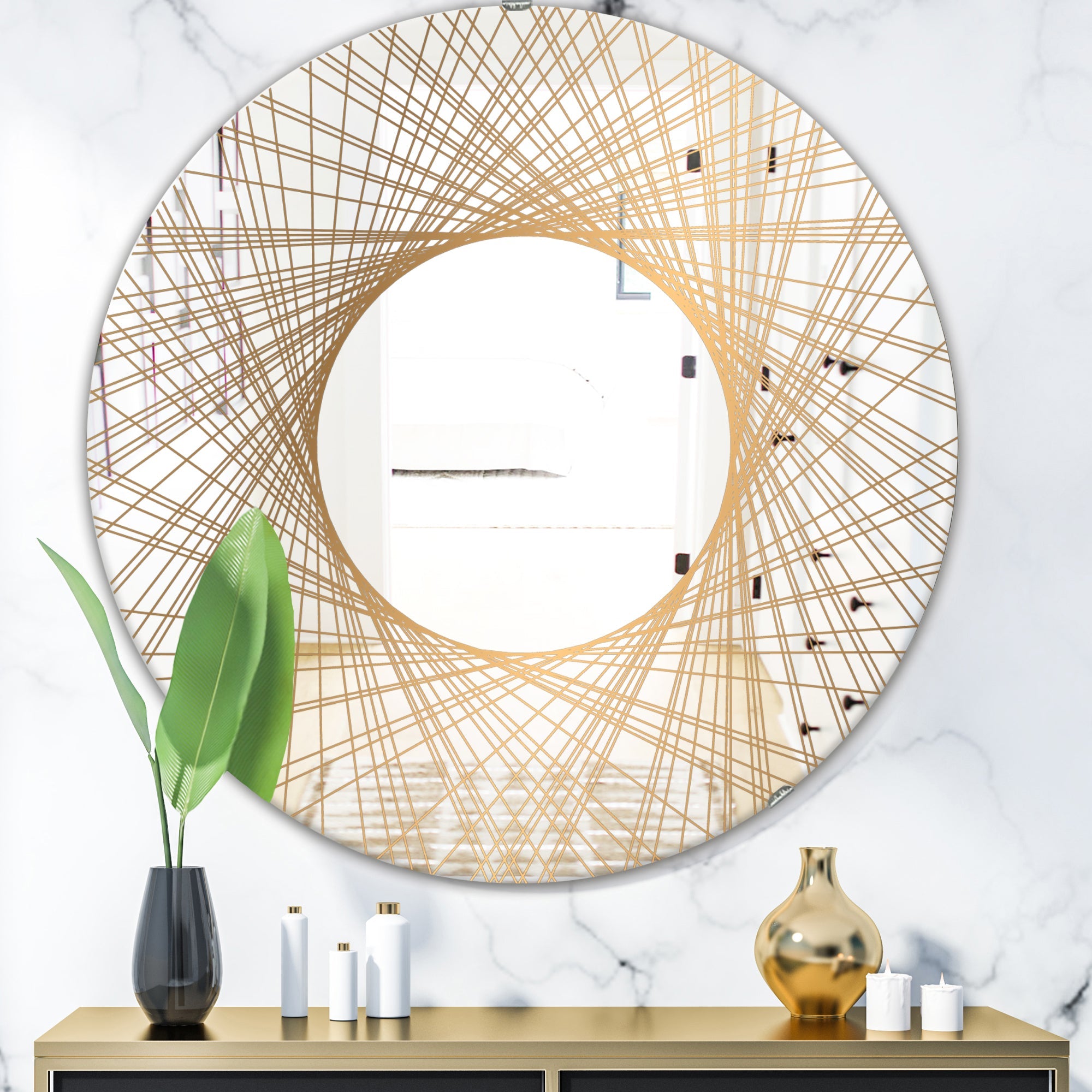 Capital Gold Essential 6' Glam Accent or Vanity Mirror - Oval or Round Vanity Mirror