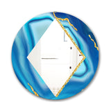 Marbled Blue 1' Glam Mirror - Oval or Round Vanity Mirror