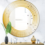 Yellow Circles' Glam Mirror - Oval or Round Accent or Vanity Mirror