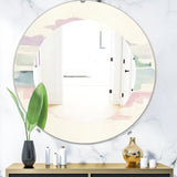 Pink Lifting Fog' Traditional Mirror - Oval or Round Wall Mirror