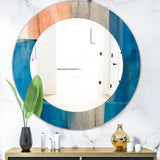Modern Simply Blue' Modern Mirror - Oval or Round Wall Mirror