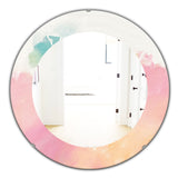 Pink Dream' Modern Mirror - Oval or Round Wall Mirror