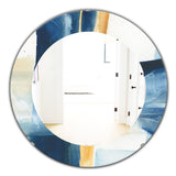 Indigo Panel IV' Modern Mirror - Oval or Round Wall Mirror
