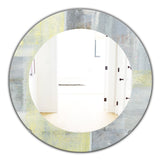 Patchwork Abstract II' Modern Mirror - Oval or Round Wall Mirror