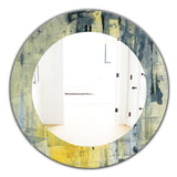 Yellow and Black Element' Modern Mirror - Oval or Round Wall Mirror
