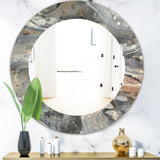 Fire and Ice Minerals VI' Modern Mirror - Oval or Round Wall Mirror