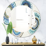 Modern Gold Timetable II' Mid-Century Mirror - Oval or Round Wall Mirror