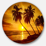 Beach Sunset in Island Barbados Seascape Metal Artwork
