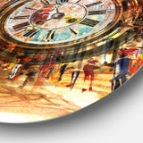 People and Time Acrylic Painting Large Abstract Metal Artwork