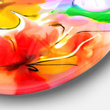 Bunch of Colorful Flowers Sketch Extra Large Floral Wall Art