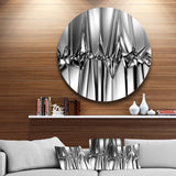 Black White Crystal Background Abstract Round Circle Metal Wall Art