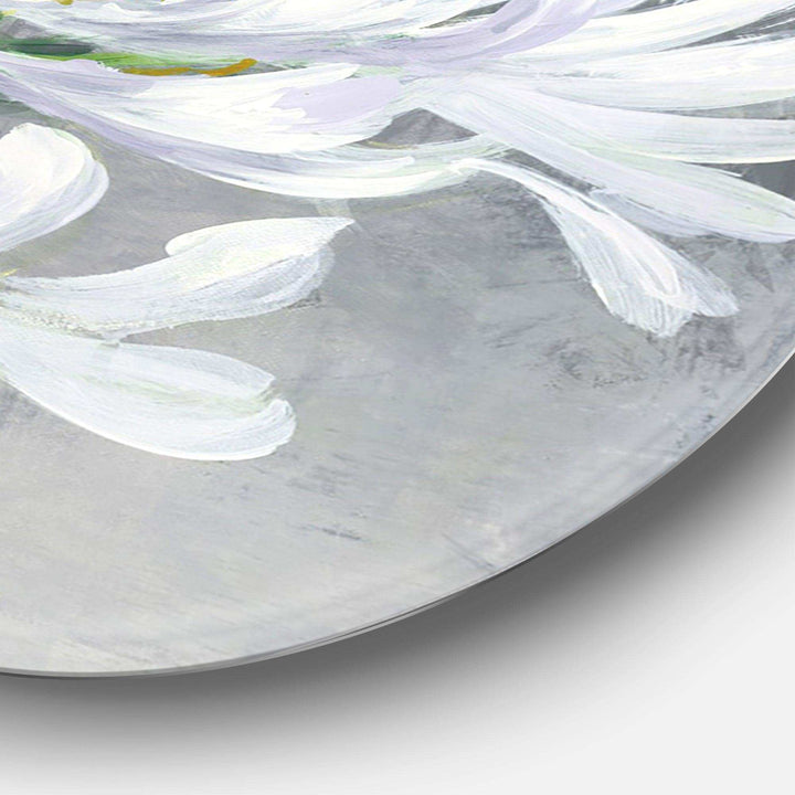 Flower Cleome Splash I - Cottage Circle Metal Wall Decor