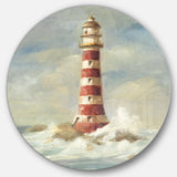 Ocean Lighthouse Nautical & Coastal Metal Circle Wall Art