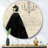 French chandeliers Couture IV Glam Metal Circle Wall Art