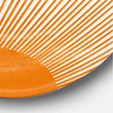 Orange Sun Print III Modern Metal Circle Wall Art