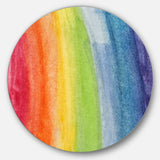 Flowing Rainbow Colors Abstract Metal Artwork