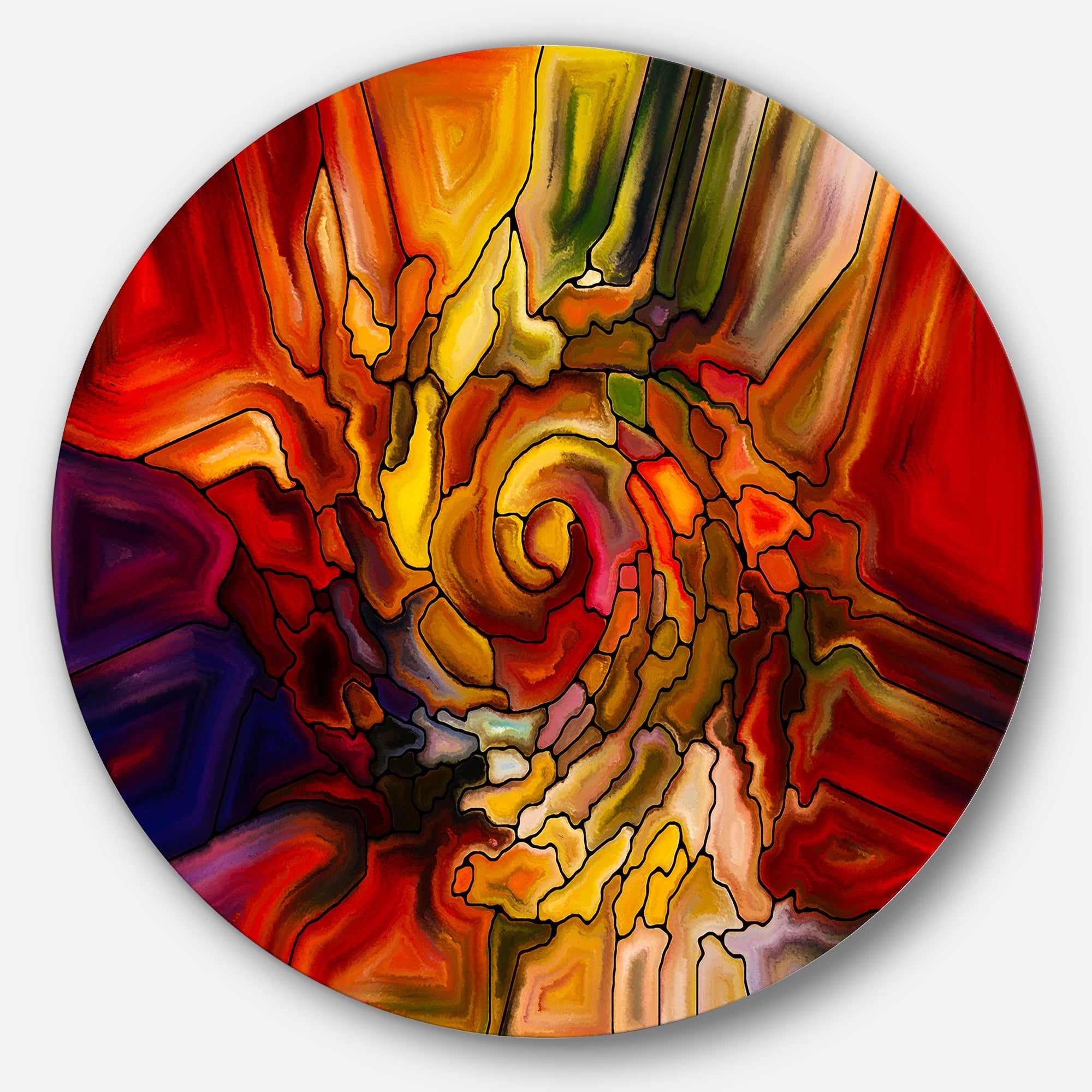 Illusions of Stained Glass Abstract Metal Artwork