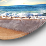 Sea Sunset Disc Seascape Photography Circle Metal Wall Art