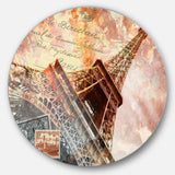 Paris Eiffel TowerParis Disc Contemporary Circle Metal Wall Art