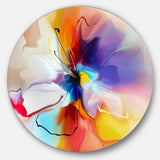 Creative Flower in Multiple Colors Disc Large Floral Artwork on Metal